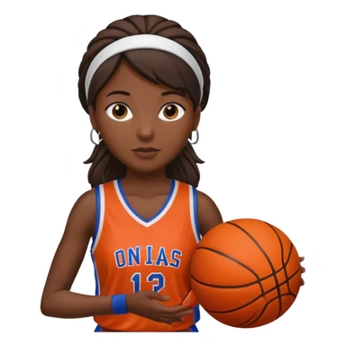 basketball female player sticker