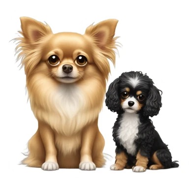 Long hair, Chihuahua and a poodle sticker