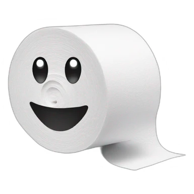 Toilet paper with face sticker