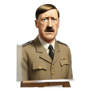 Hitler painting on a sunny day sticker