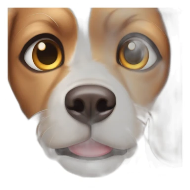 carita de perrito con lagrima en un ojo sticker