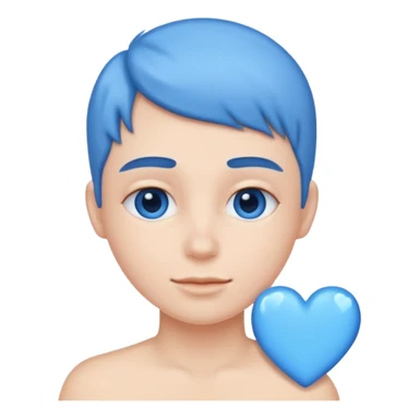 Head 🥰of love with blue hearts sticker