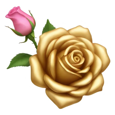 Golden rose with pink tipped petals  sticker