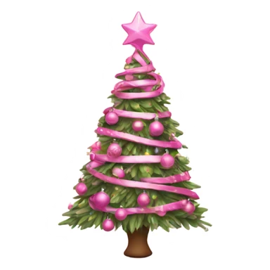Pink Christmas tree  sticker