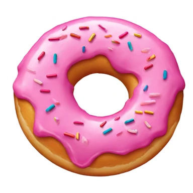 Pink Donut with sprinkles sticker