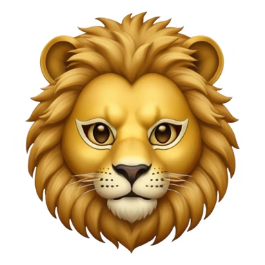 A lion face with a mask to cover his identity sticker
