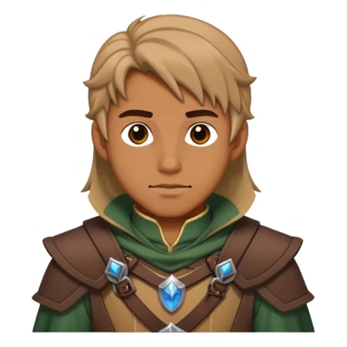 DnD character and his full outfit sticker