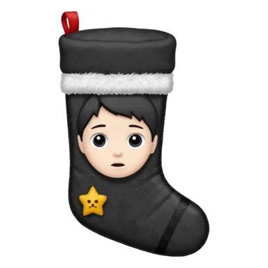 Christmas with fuel shortages, drawings for children sticker