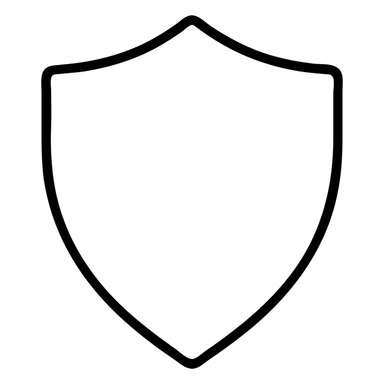shield icon, clean modern style, minimalistic, simple lines sticker