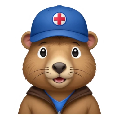 Capibara with a cruz azul cap sticker