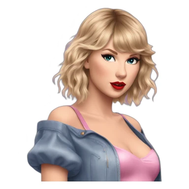 Taylor swift in the lover eras tour outfit sticker