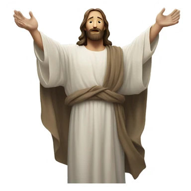 "Jesus opening his arms in a harsh world, with a dove in the sky, symbolizing calmness and letting go of anger." sticker