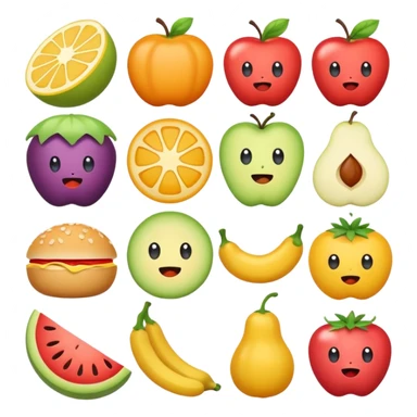 Foods having emotions sticker