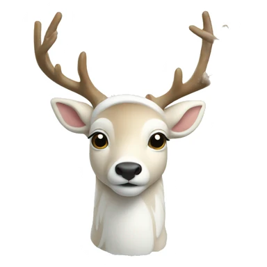 White Christmas deer sticker