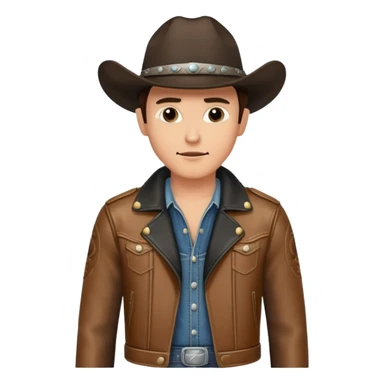 Rock and roll cowboy sticker