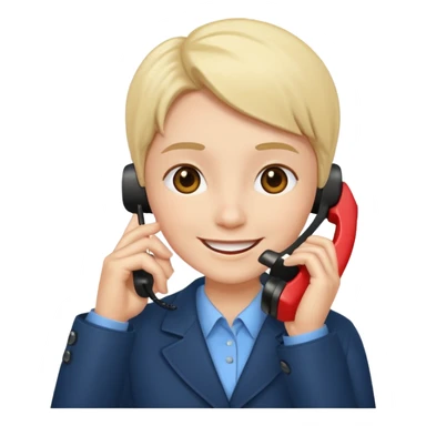 A person is calling on the phone sticker