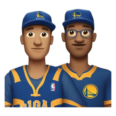 phineas and ferb wearing a golden state jersey sticker