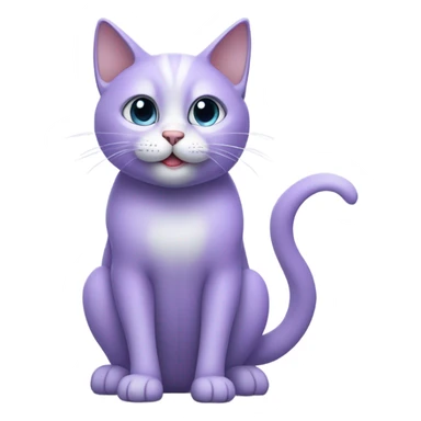 lavender cat says thank you sticker