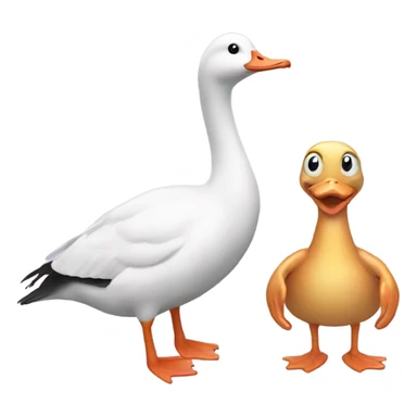 Goose and squid sticker