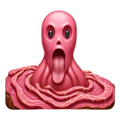 Edvard munch scream with SPAM MEAT landscape  sticker