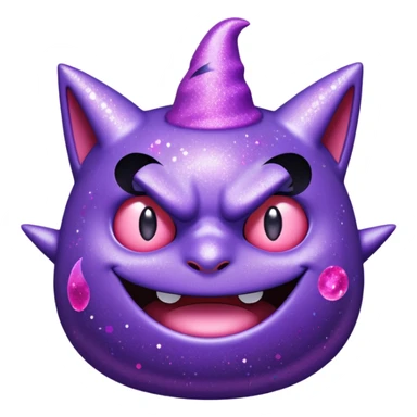 glitter purple and pink gengar sticker