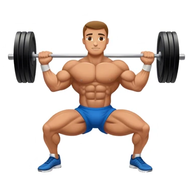bodybuilder horizontal pull exercise sticker
