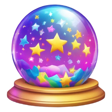 Lisa Frank rainbow crystal ball ￼ sticker