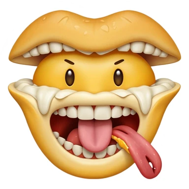 full mouth eating emoji sticker