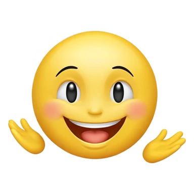 a cute face of pure joy and ecstasy, in the classic yellow emojis stylings  sticker