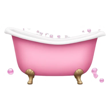 Pink Bath tub with lots of bubbles  sticker
