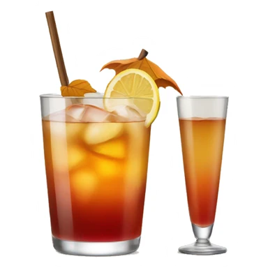 Autumn alcoholic cocktail sticker