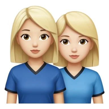 aisan girl and white girl with blonde hair going to the club sticker