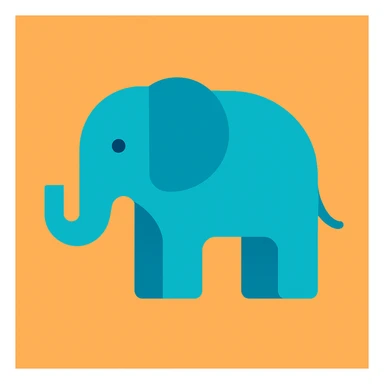 flat design style elephant sticker