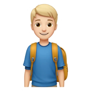 City Backpack Student boy sticker