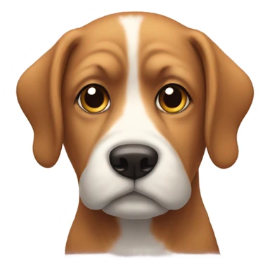 dog with mustache  sticker