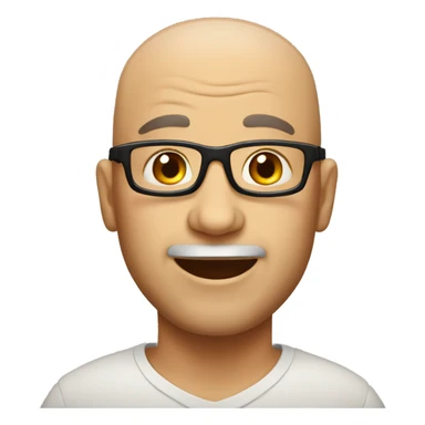 bald man celebrating birthday sticker