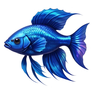 dark blue beta fish sticker