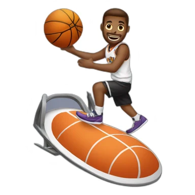 Basketball sur un toboggan sticker