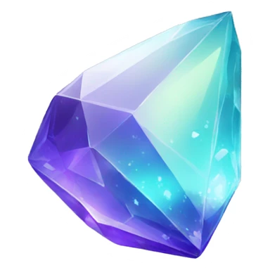 Shiny sparkly glass crystal gem shard sticker