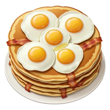 Pancakes, eggs and bacon sticker