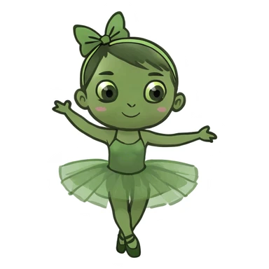 Ballerina doing school looking pretty  sticker