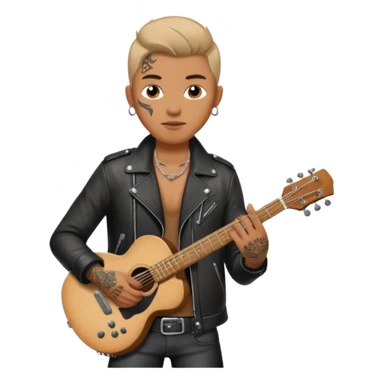 tatooed guitarist sticker