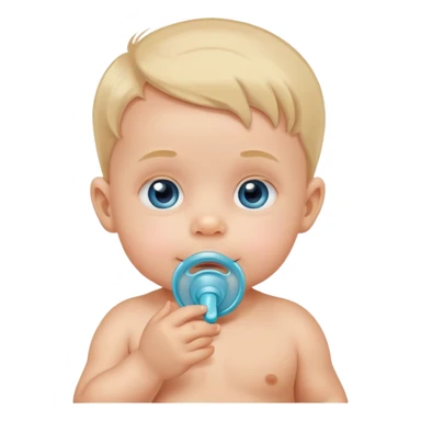 Baby boy with pacifier  sticker