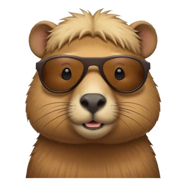 Capibara con lentes de sol oscuros sticker