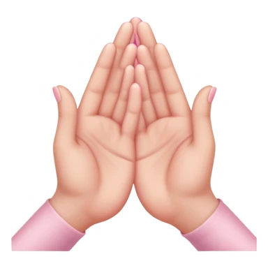 pray hands soft pink sticker