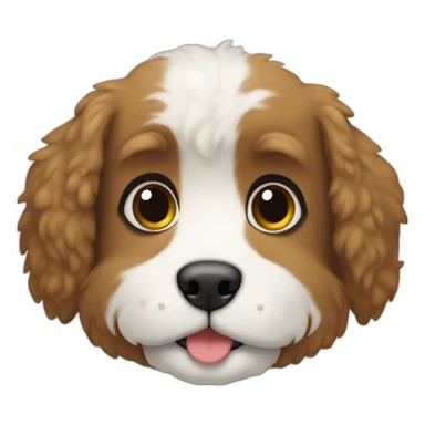 perrito peludo color blanco sticker