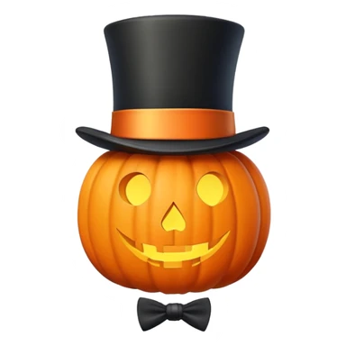 Pumpkin with a top hat sticker
