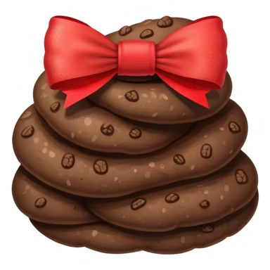 Poop with bow  sticker