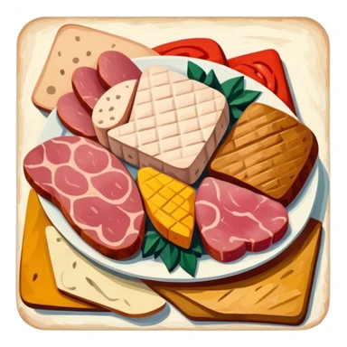 picasso abstract art SPAM MEAT painting sticker