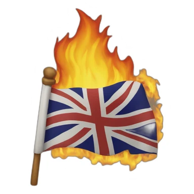 burning-flag-uk sticker